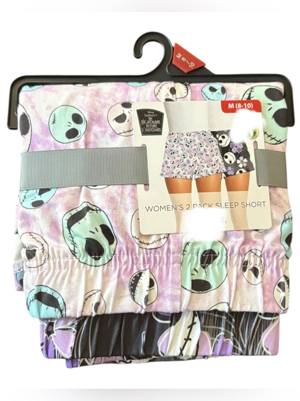 Nightmare Before Christmas Women's Jersey Sleep Shorts, 2-Pack - Size: M 8/10